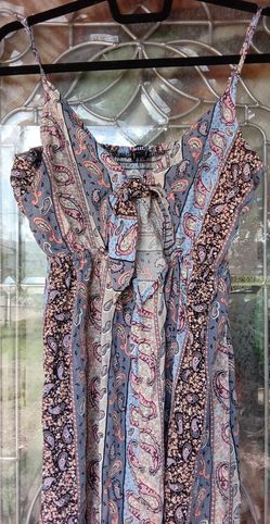 Paisley Print Spaghetti Strap Dress