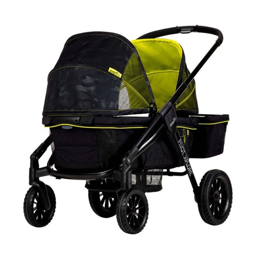 EVENFLO Pivot Xplore All-Terrain Stroller Wagon (Wayfarer Black)