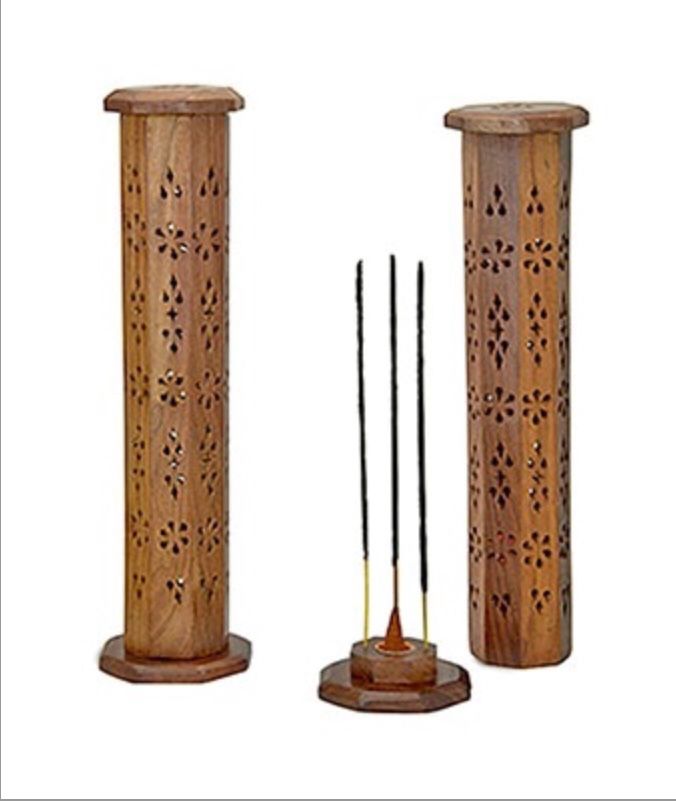 Wooden Tower Incense Burner
