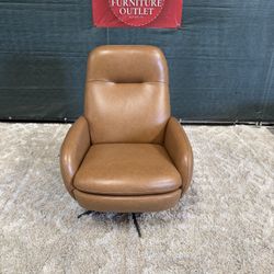 Genuine Leather Swivel Recliner Chair NEW Wayfair 
