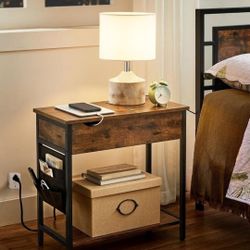 Side Tables with Storage, Set of 2 End Tables with USB Ports✨✨✨✨