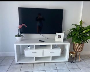 White TV Console – $60