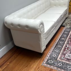 White Vegan leather couch