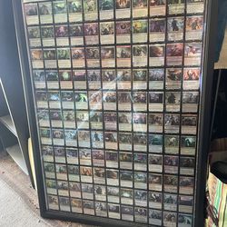 Magic the Gathering Foil and Framed Uncut Sheet of Mythics/Rares MTG