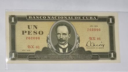 1 Peso 1979 Cuba REMPLAZO UNC