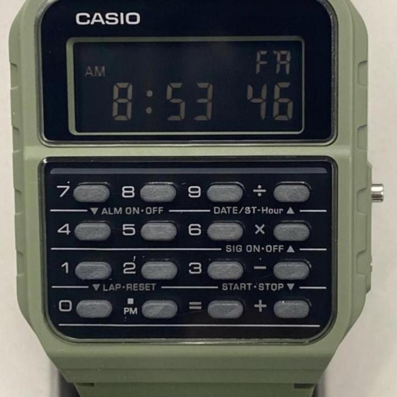 Casio Calculator Watch Brand New Item Unisex For Men Teen or Ladies Too  Size  Plastic Rubber Digital Alarm  34mm Diameter For Work Watc