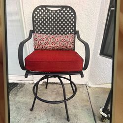 Set Of 4 High Patio Chairs