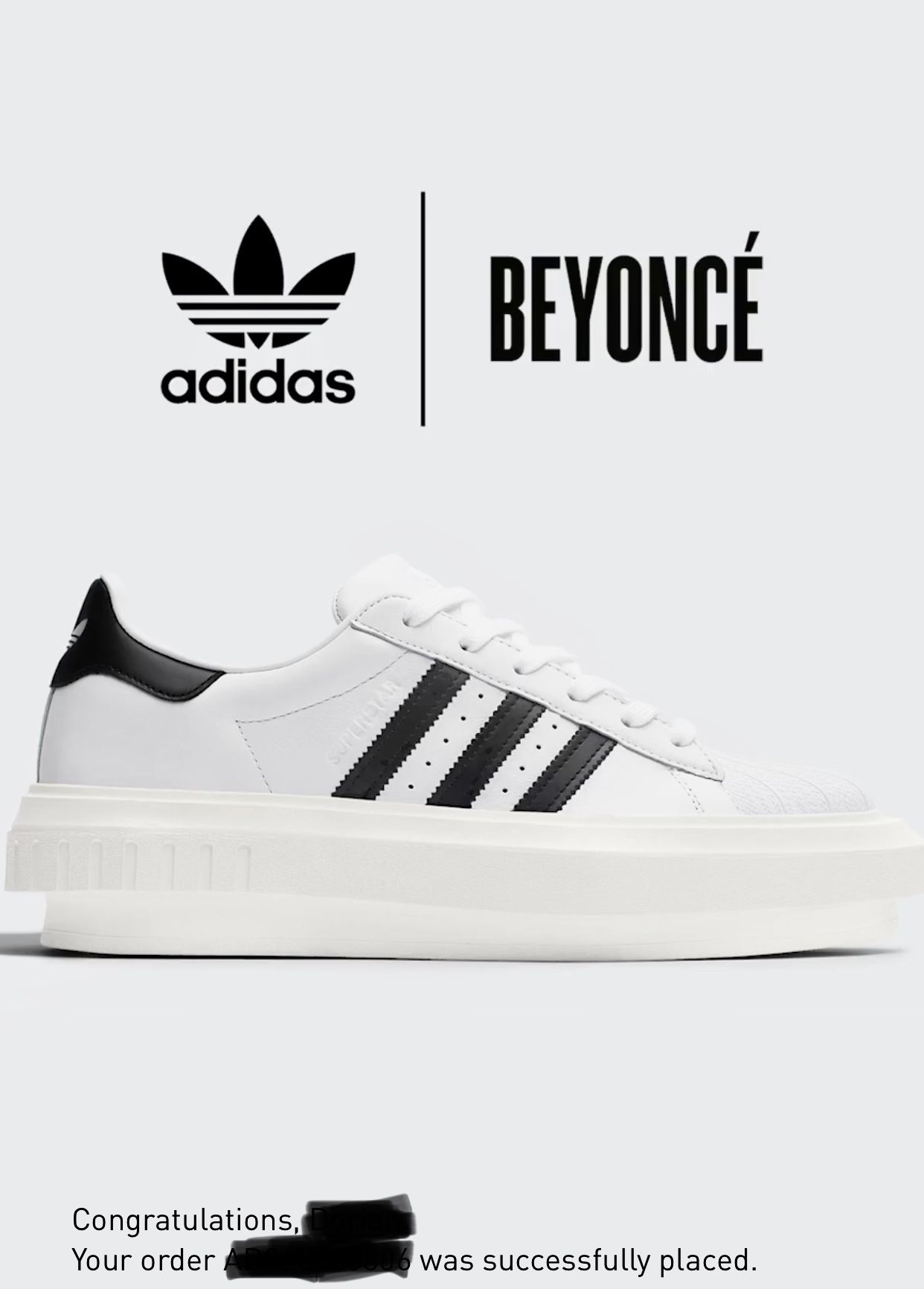 Adidas Beyoncé Superstar size 9 in women’s