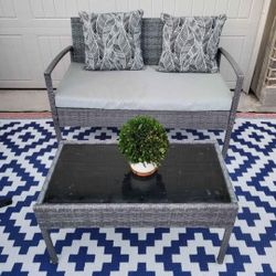 Small Patio Bench And Table 