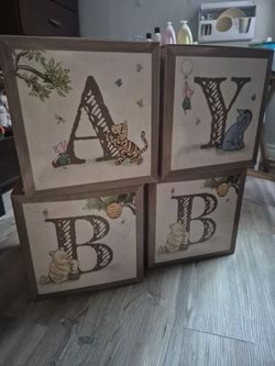 Baby shower boxes/ blocks.