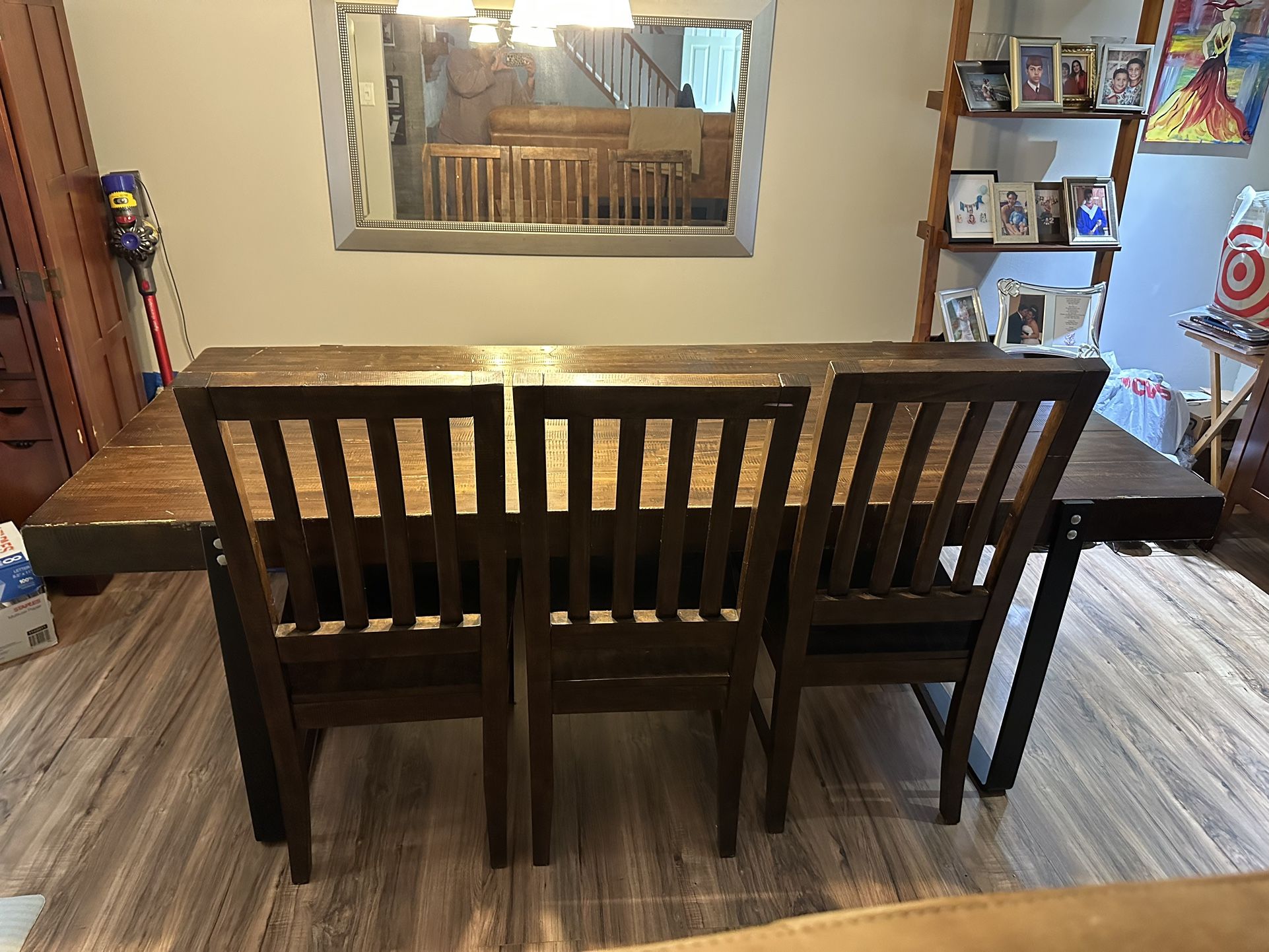 Wood & Metal Dining Room Set