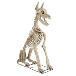 5 ft. Grave & Bones Skelly's Sitting Dog with LifeEyes™ LCD Eyes H22