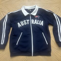 Vintage Australia SPELL OUT  Zip  Sweater / JACKET VINTAGE SIZE small FLAG STARS