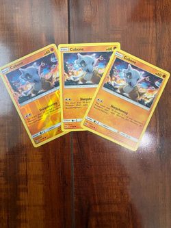 Pokemon Cubone 37/68 Hidden Fates Reverse Holo & Non-Holo Lot of 3! NM/M