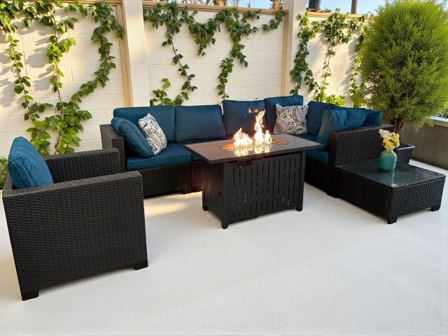 New Inbox Outdoor Patio Furniture with Firepit, We finance & Deliver, $54 down