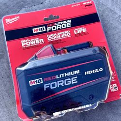 Milwaukee M18 18V Lithium-Ion REDLITHIUM FORGE HD 12.0 Ah Battery Pack  $175  New