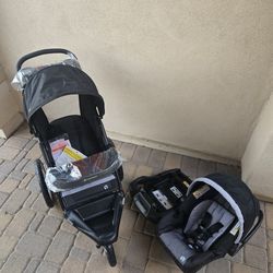*UPGRADED* Baby Trend VELOCITY ULTRA LITE Jogger Stroller Travel System, w/Infant Car Seat