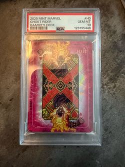 🔥 For Sale: 2025 Topps Mint Marvel Ghost Rider #H-3 “Gambit’s Deck” /99 – PSA 10 🔥  Looking to sell my 2025 Topps Mint Marvel Ghost Rider #H-3 “Gamb