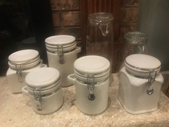 7 Glass Canisters