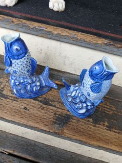 Porcelain Fish Vases
