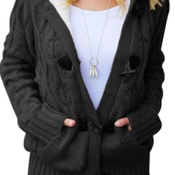 Dokotoo Hooded Button Up Cardigan (S)
