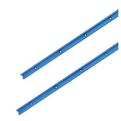 POWERTEC 71119 Double Cut Profile Universal T Track with Predrilled Mounting Holes(2 Pack), 36 