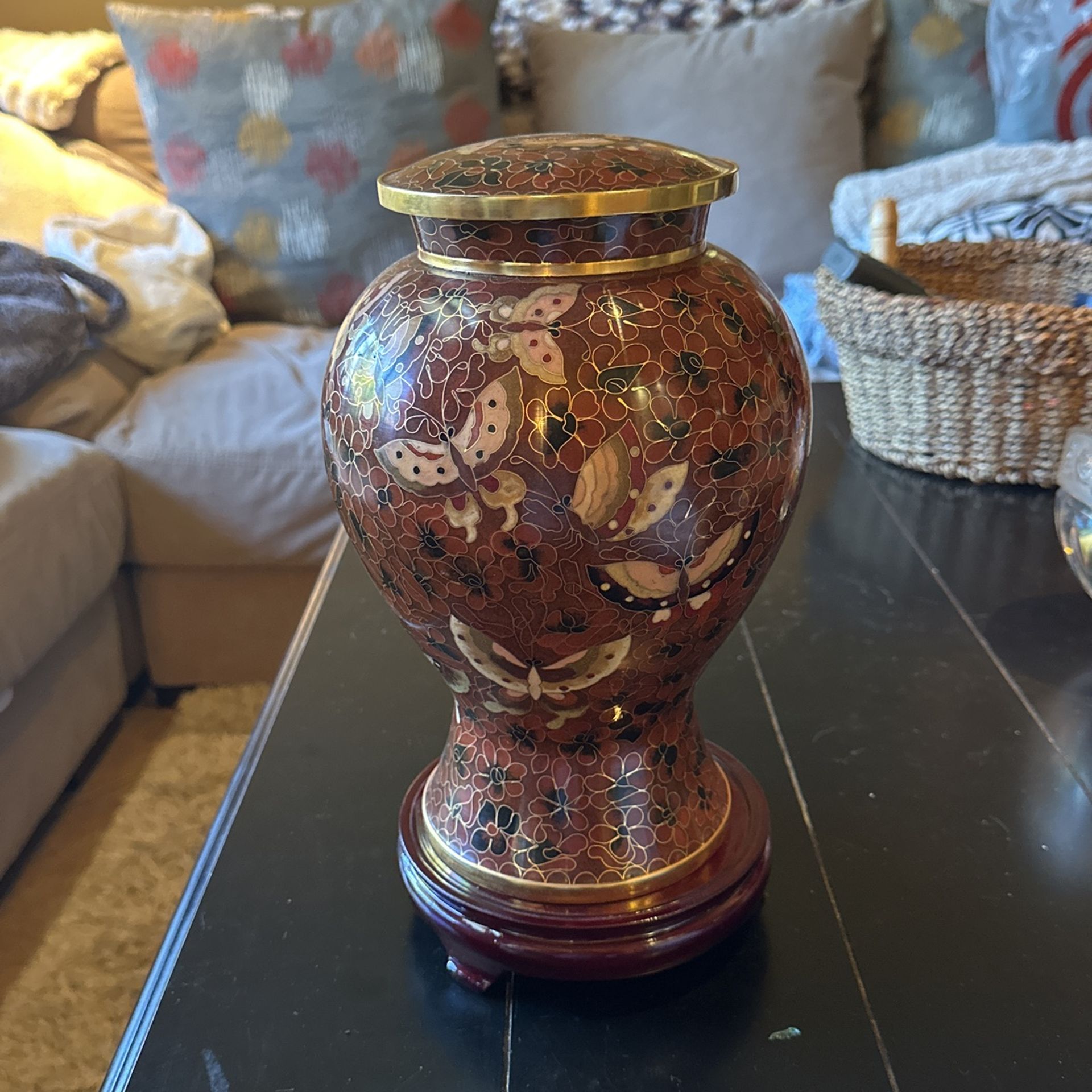Beautiful Butterfly Urn