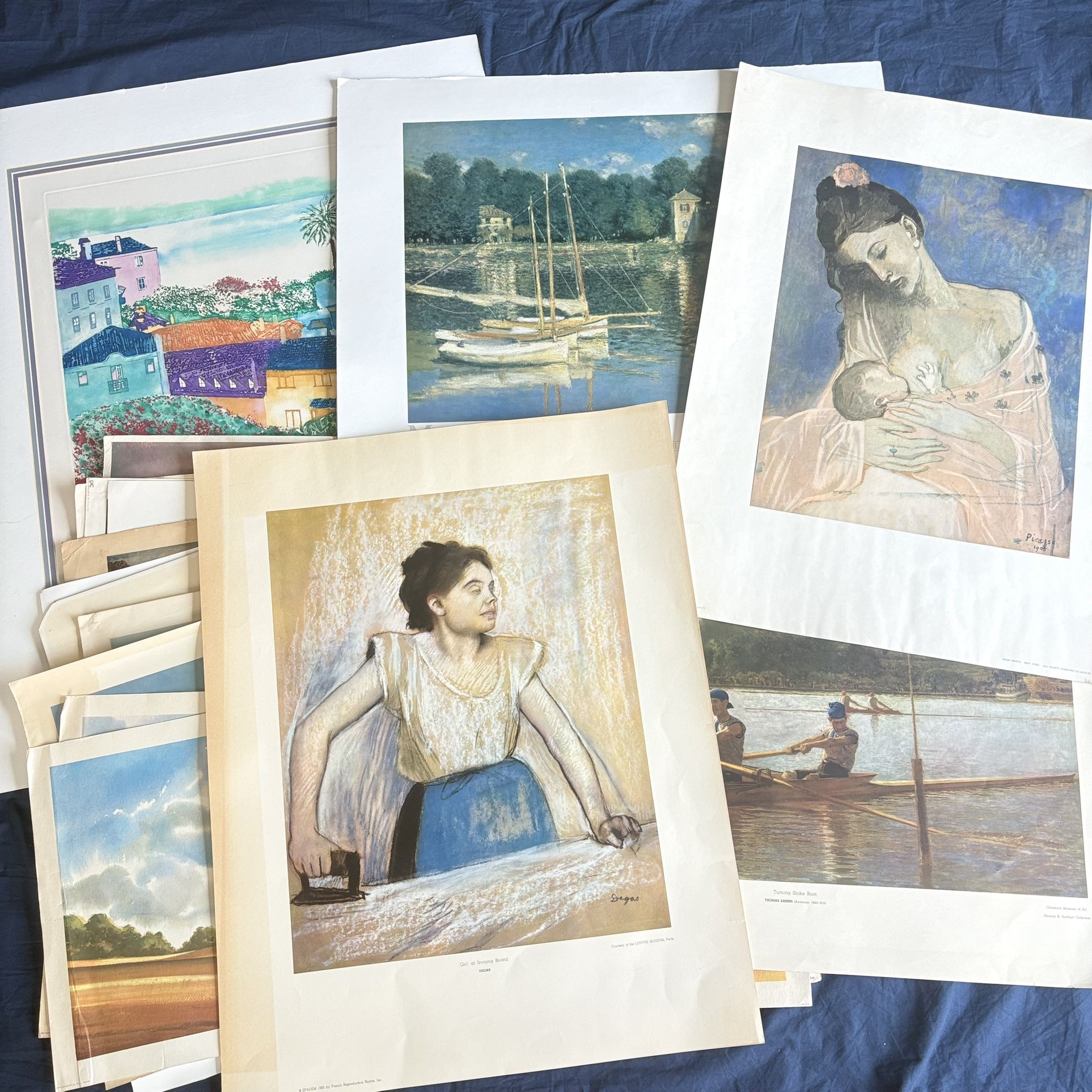 Lot 16 Antique & Modern Prints Various Artists Size by Claude Monet Picassc etc.