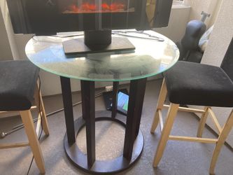 Bar stools black and wood