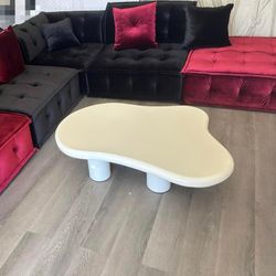 New Red And Black Luxury Velvet Modular Sectional 