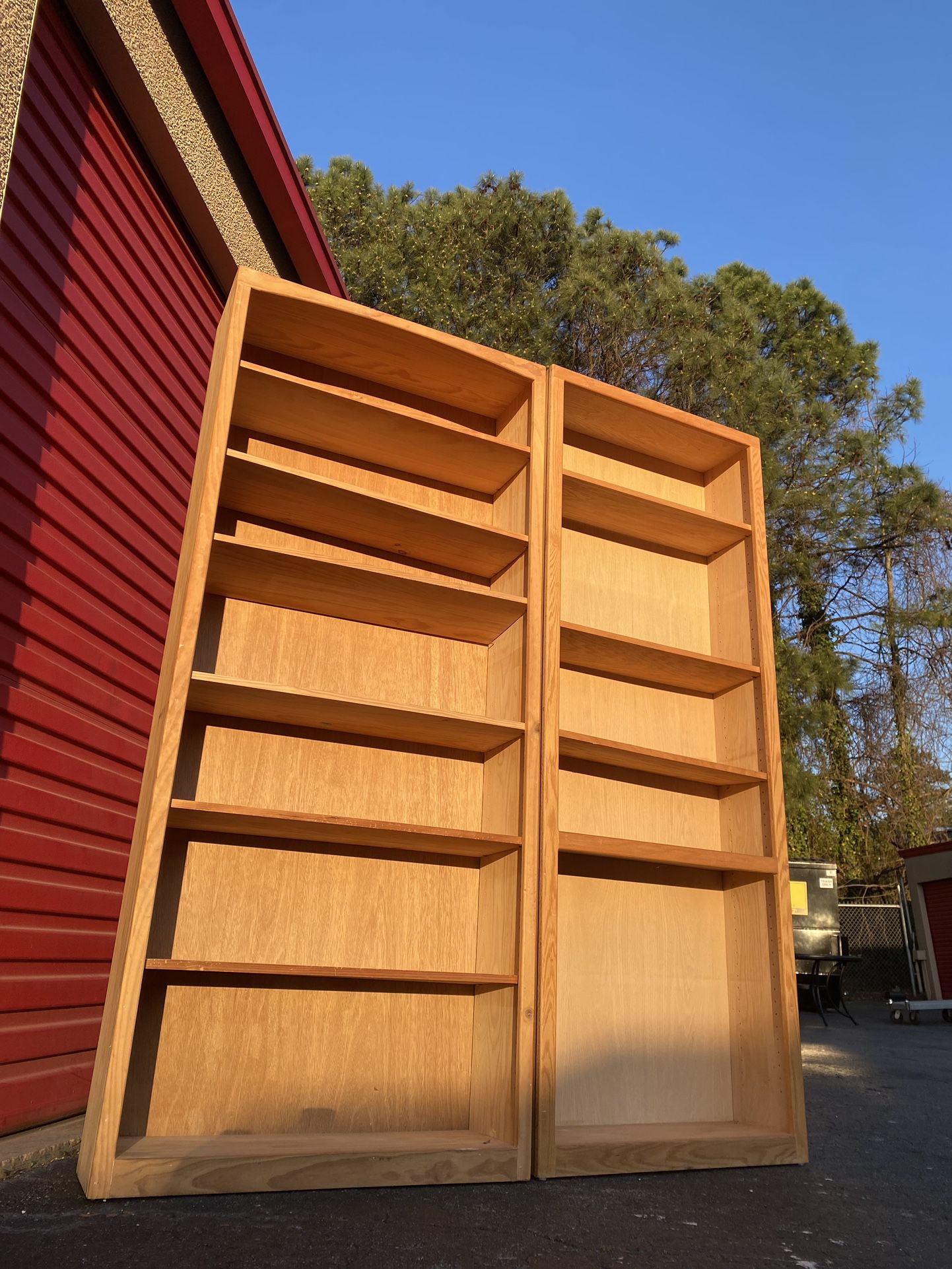 Bookcases Tall Solid Wood Shelves 