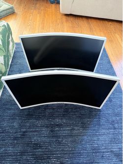 (2) SCEPTRE Nebula 27” Curved Gaming Monitors - White