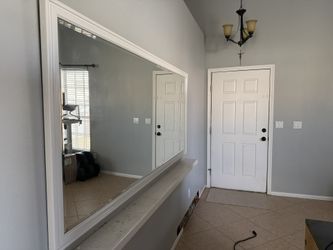 Large Wall Mirror And Bannister - White - $50 OBO