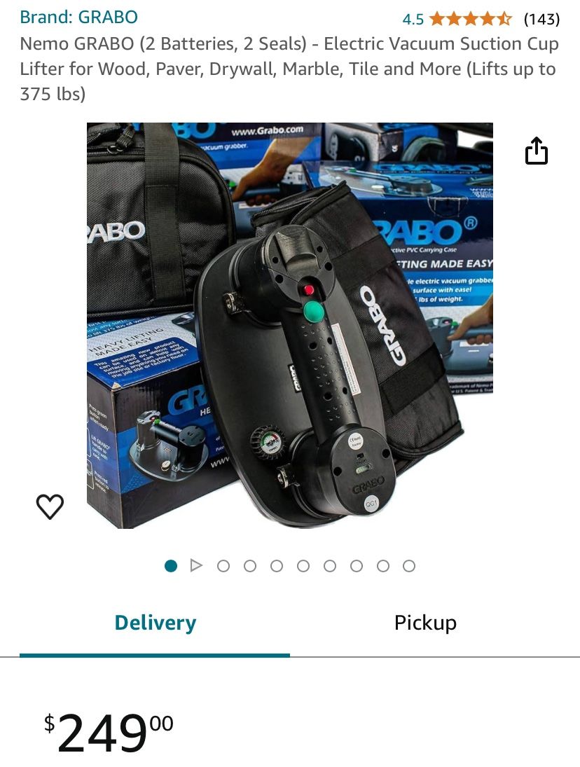 Grabo Portable Electric Vacuum Lifter
