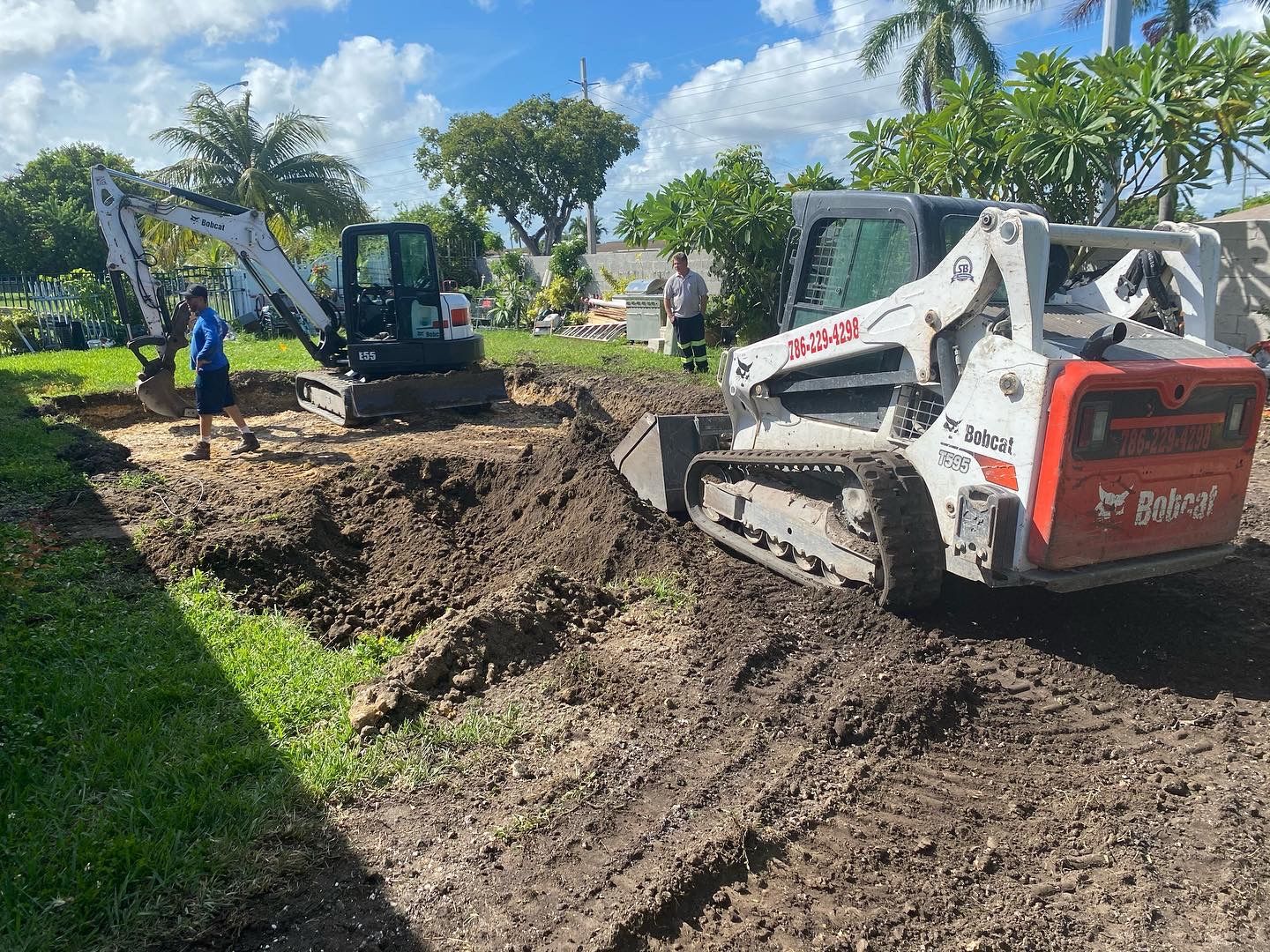 Pools excavation septic tank