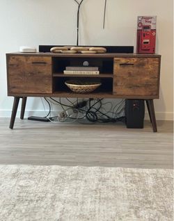 Mid-Century Modern TV Stand with Storage