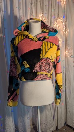 NWT Fleece Crop Top Nightmare Before Christmas Hoodie.

