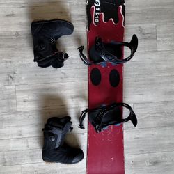 5150 snowboard and Nidecker Boots