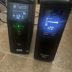 APC powerbank 1500 VA and 1 cyberpower powerbank 1500 VA