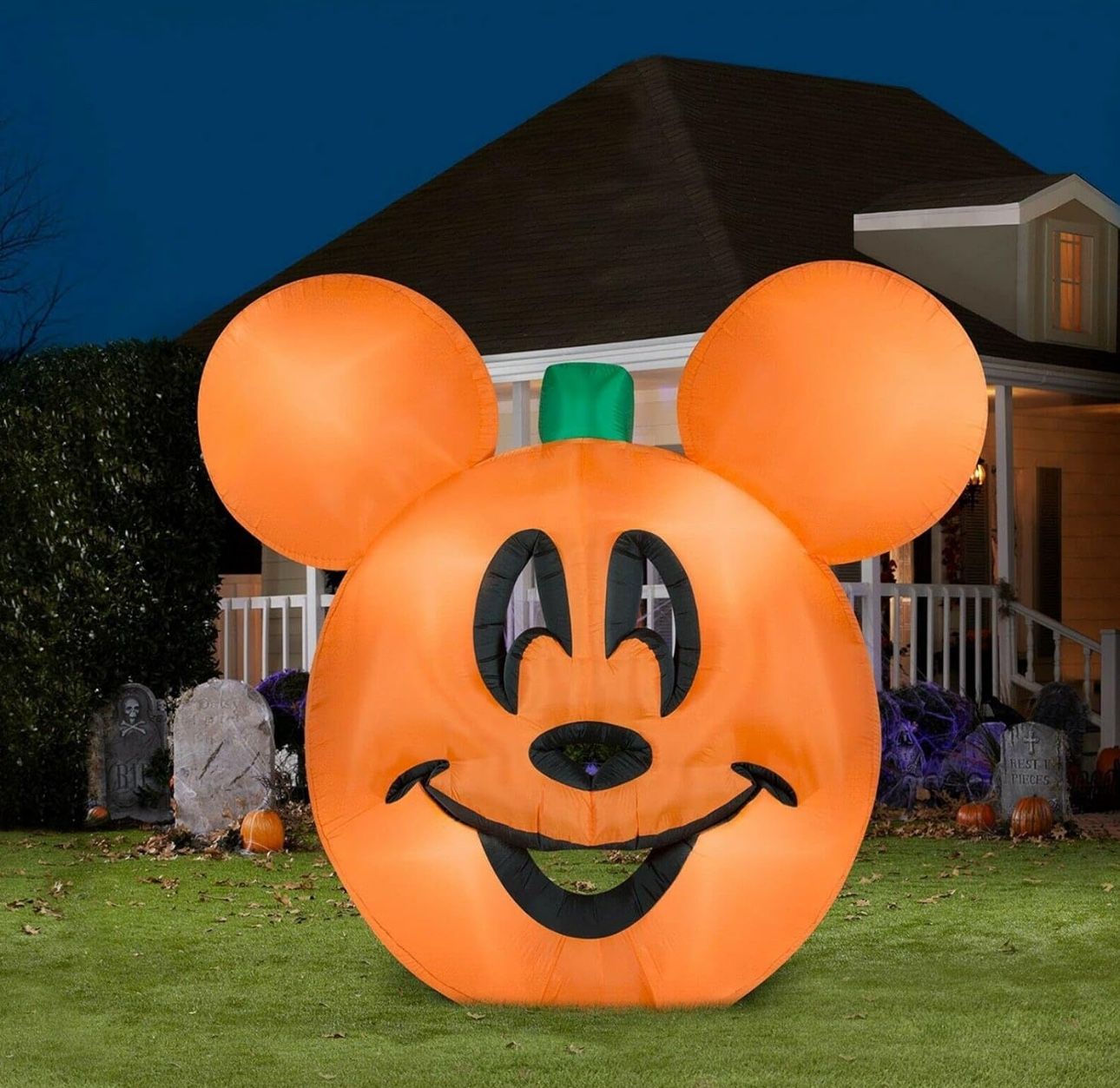 Halloween Inflatable Mickey Mouse Pumpkin