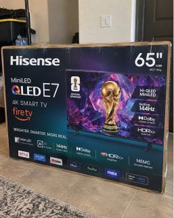 Hisense 65” E7 Mini LED 4K Smart Fire TV Nuevo