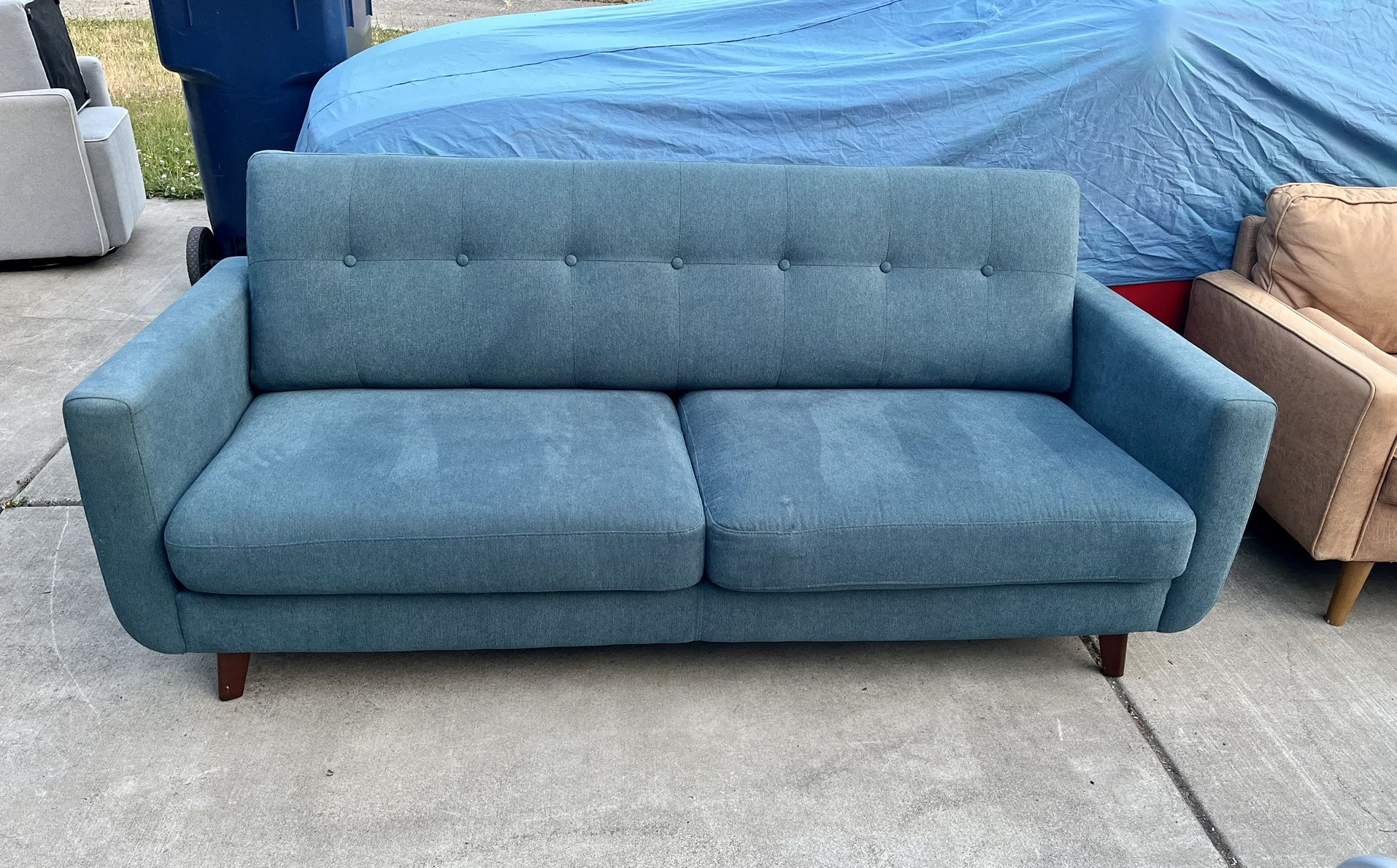 Cyan MCM Style Sofa