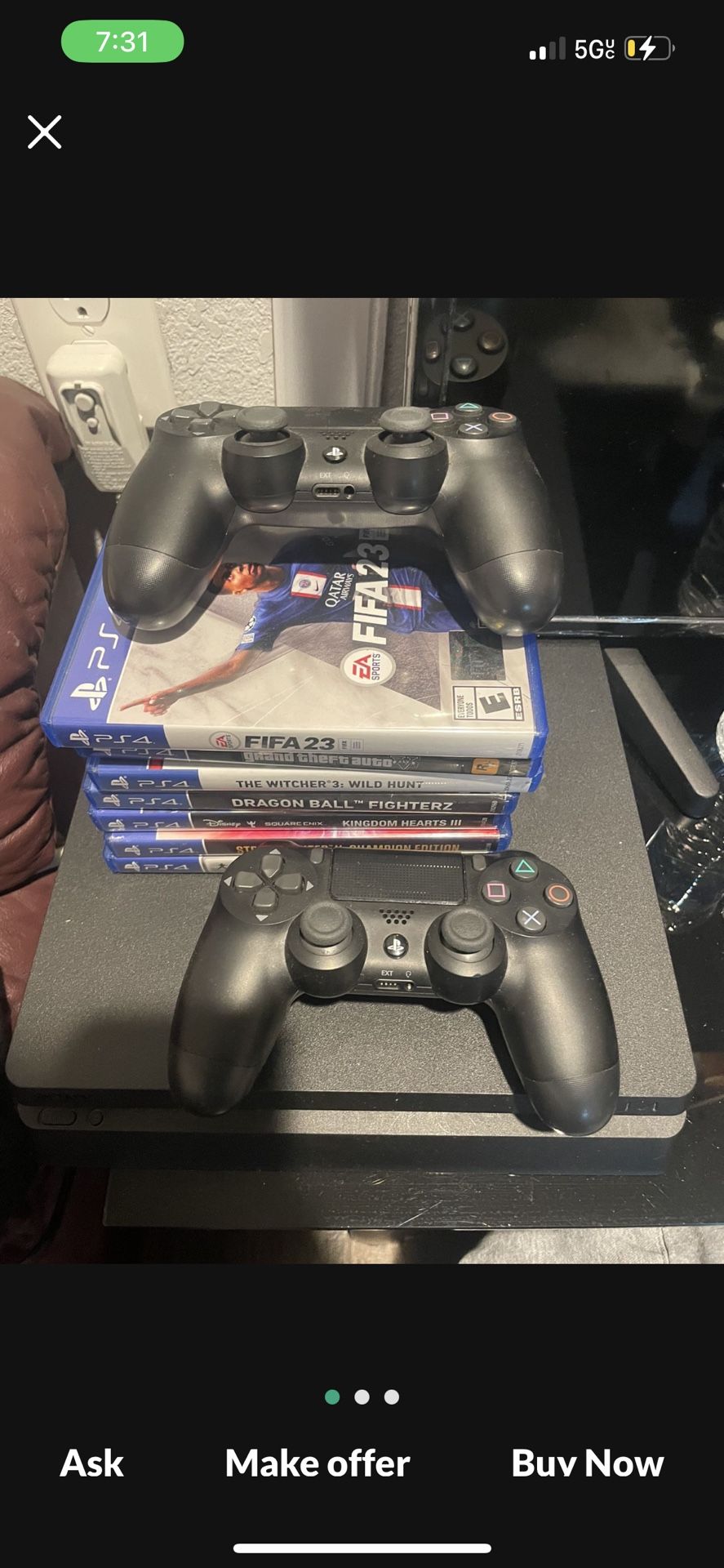 Ps4 Slim Controllers It Only Comes With FIFA And GTA) Sold The
