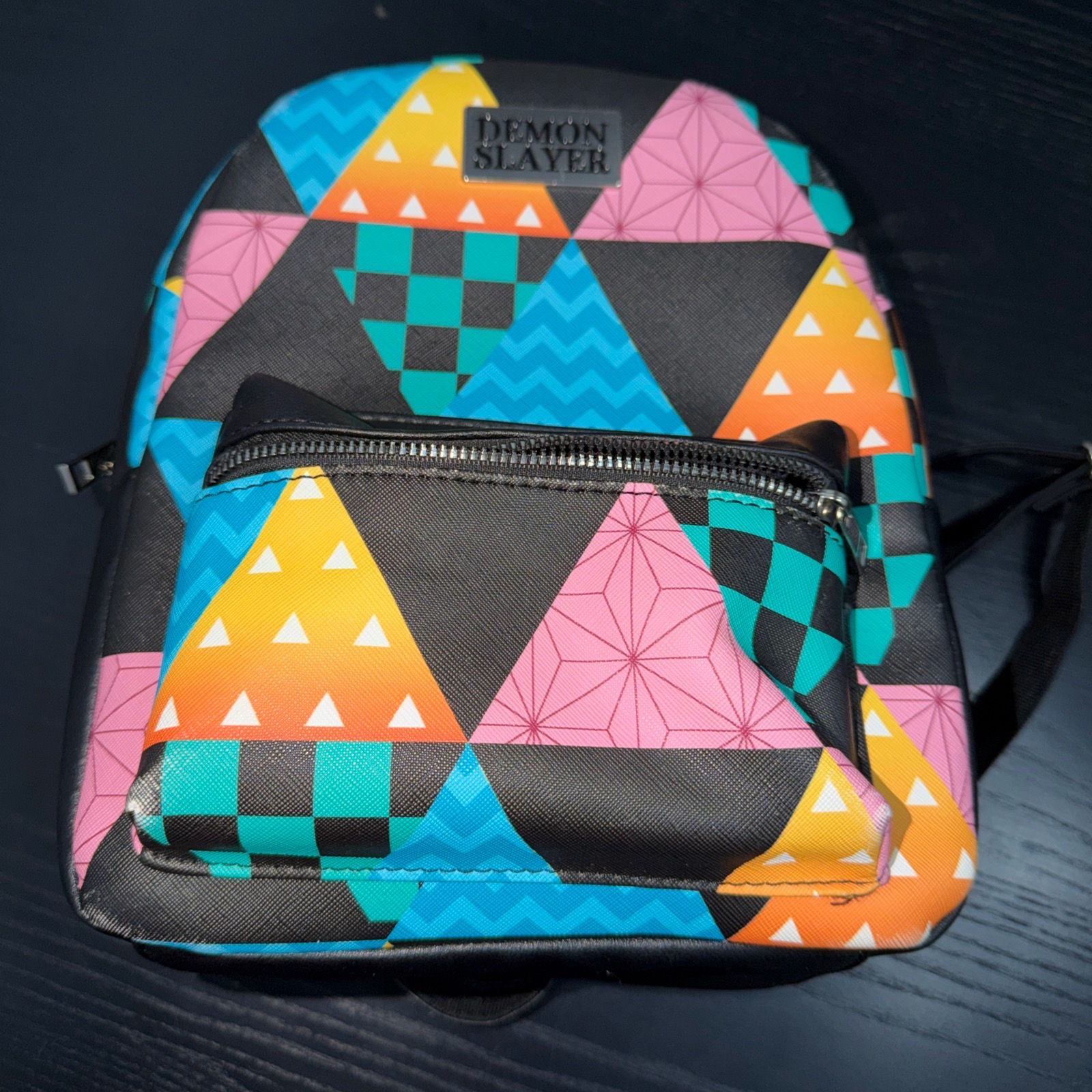Demon Slayer Mini Backpack Patchwork Anime Tanjiro Nezuko Zenitsu Bioworld
