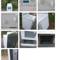 White Whirlpool Range Oven Glass Top , Washer Or Dryer 