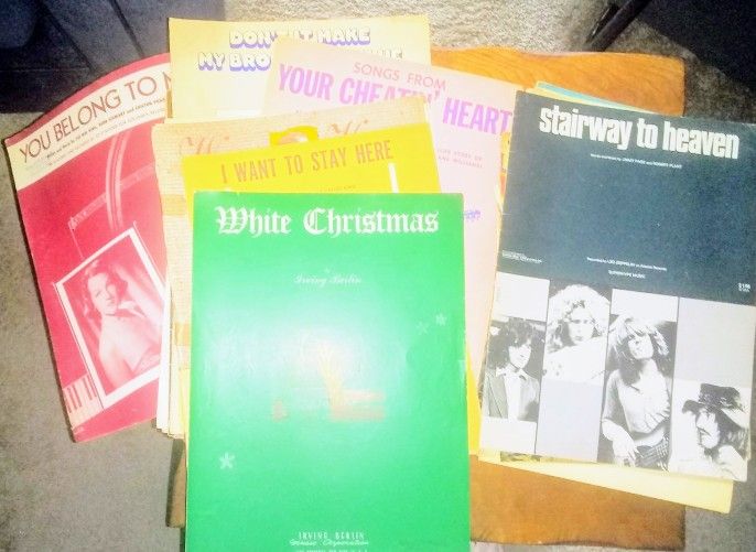 Vintage Sheet Music 70 Plus Sheets All For $65