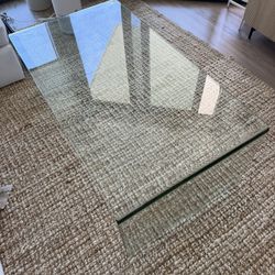 Glass Coffee Table + Glass Side Table 