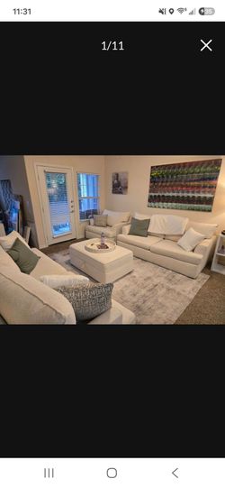 4 piece ivory couch set