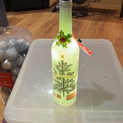 Light Up Christmas Bottle