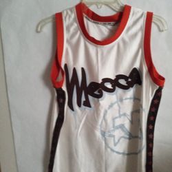Vintage WHITE 90's - 2k MECCA COUSE 13 MC- DNM BASKETBALL JERSEY FITS MEN'S 